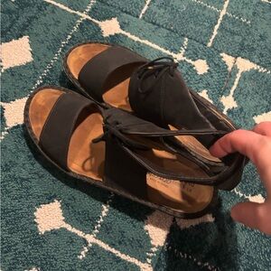 Naot Black Leather Sandals